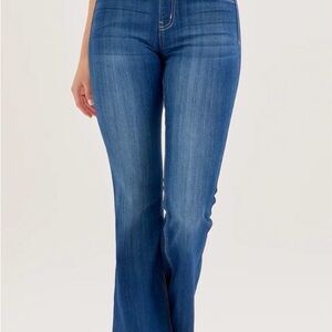Cello Mid-Rise Blue Flared Women's Jeans